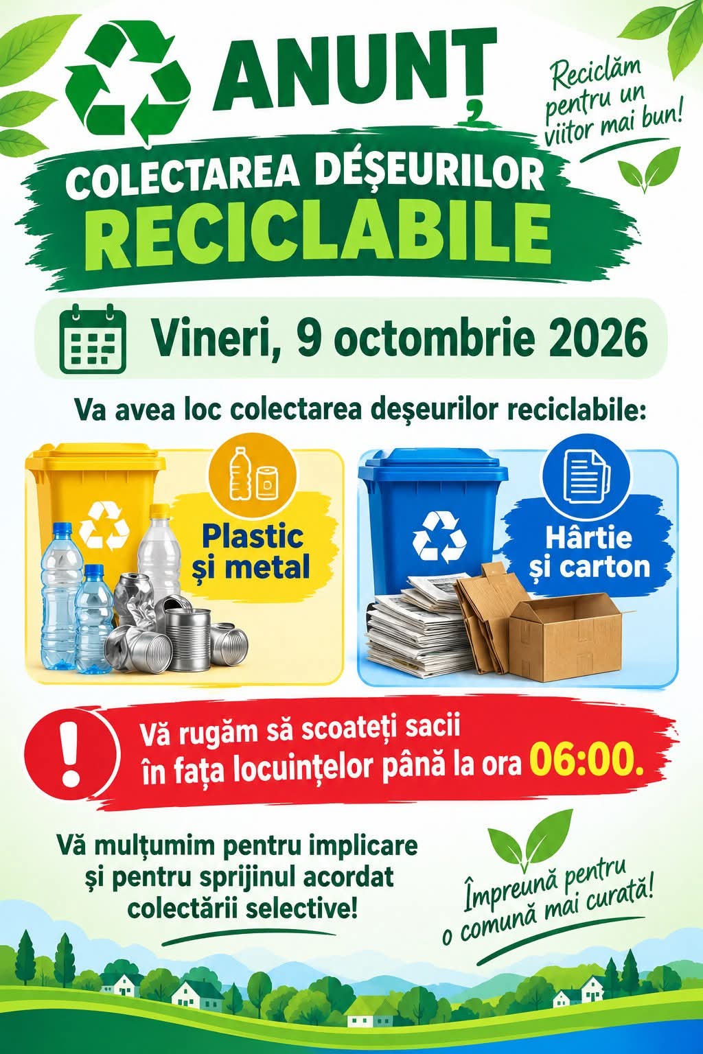 You are currently viewing Colectare deșeuri reciclabile la Vulcana-Pandele