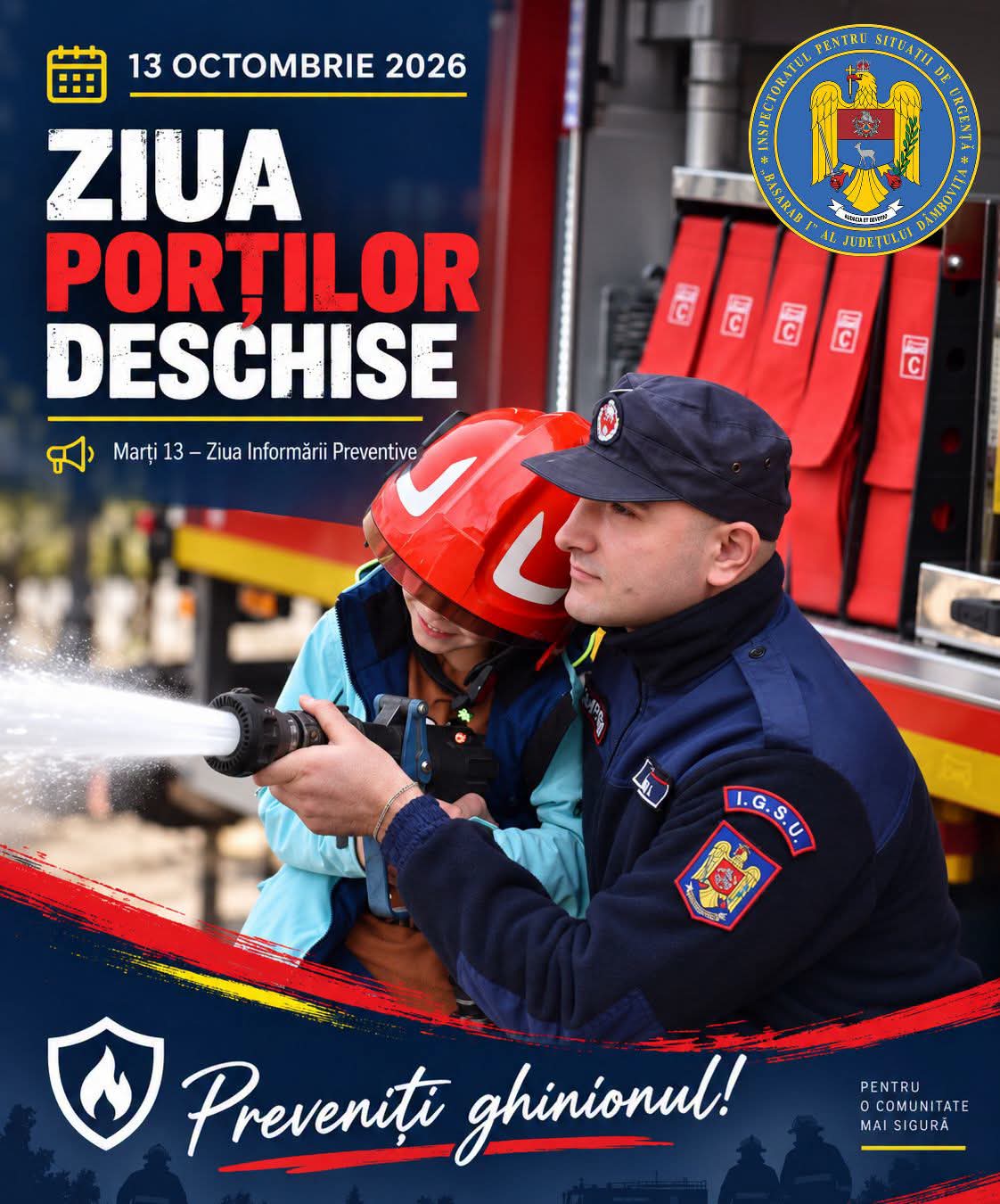 You are currently viewing Porțile pompierilor dâmbovițeni se deschid publicului. Autospecialele și echipamentele de intervenție pot fi văzute marți