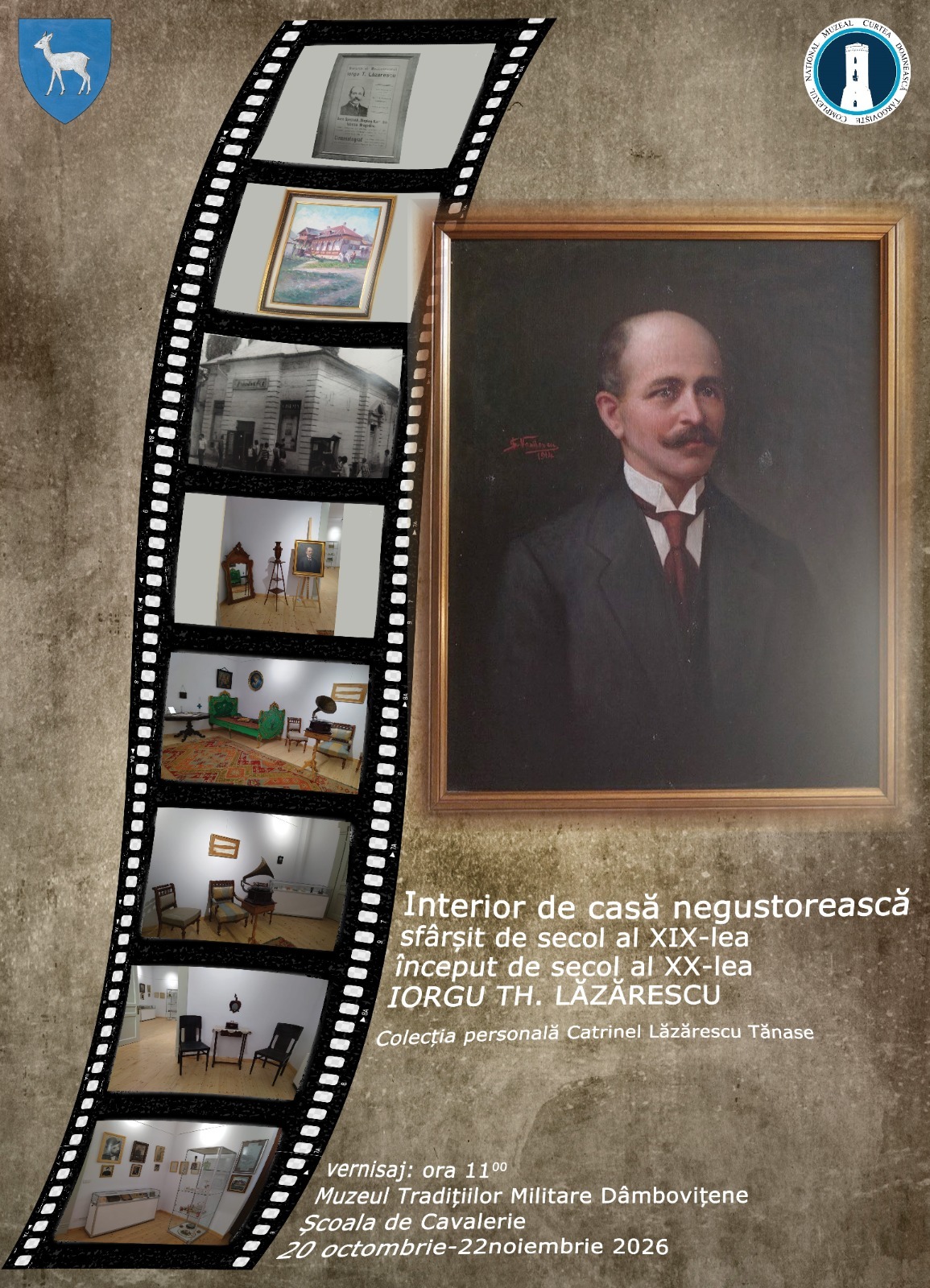 You are currently viewing ,,Interior de casă negustorească. Iorgu Th. Lăzărescu” – Expoziție temporară organizată la Muzeul Tradițiilor Militare Dâmbovițene – Școala de Cavalerie