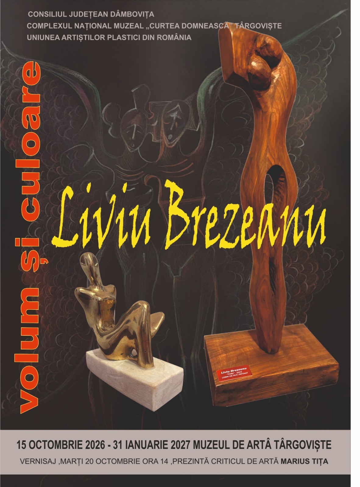 You are currently viewing Expoziție a sculptorului dâmbovițean Liviu Brezeanu la Muzeul de Artă din Târgoviște