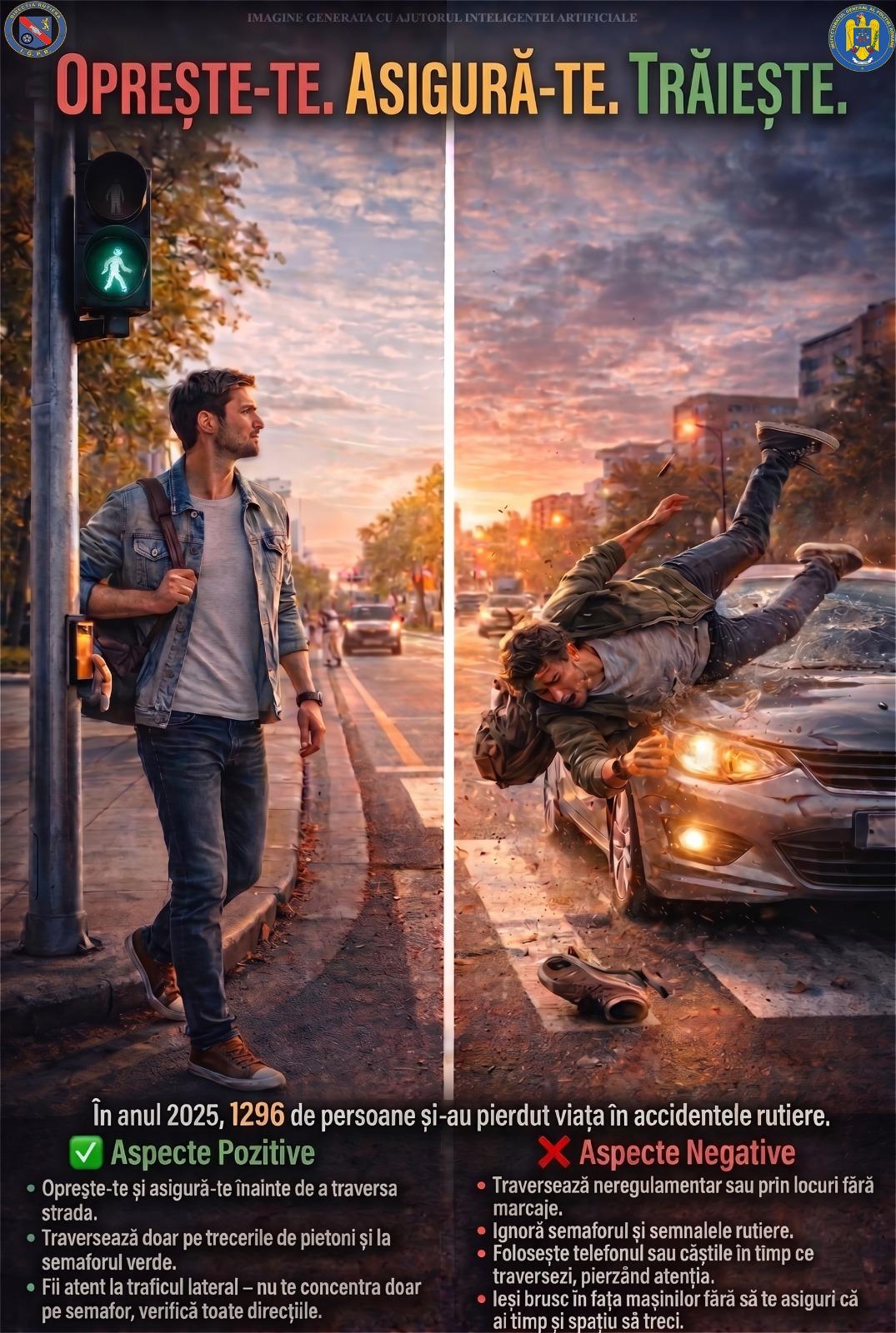 You are currently viewing DÂMBOVIȚA: ACȚIUNE RUTIERĂ PENTRU PREVENIREA ACCIDENTELOR ÎN CARE SUNT IMPLICAȚI PIETONI