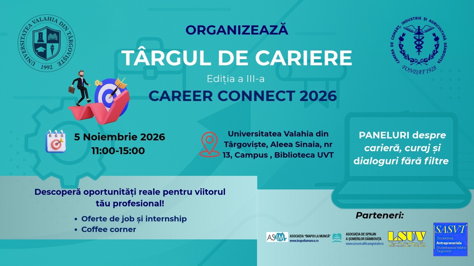 You are currently viewing Târgul de Cariere revine la Târgoviște. Angajatorii și tinerii aflați în căutarea unui loc de muncă se întâlnesc pe 5 noiembrie
