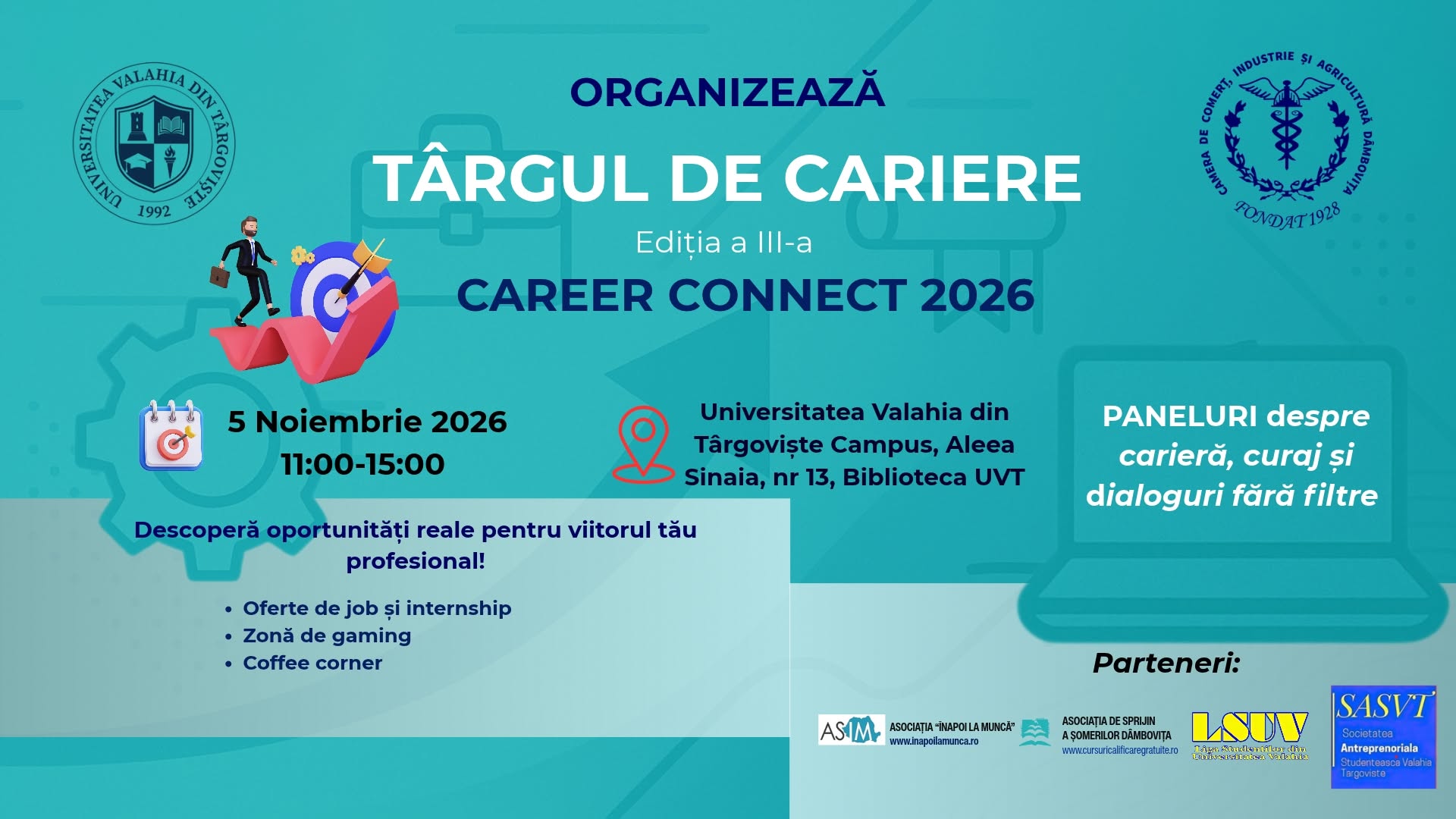 You are currently viewing Oportunități de angajare și internship, la Târgoviște. Târgul de cariere „Career Connect” revine pe 5 noiembrie