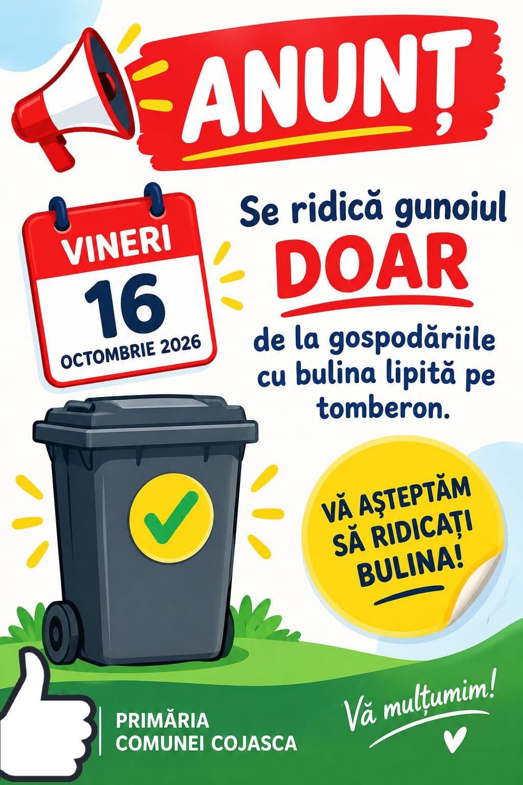 You are currently viewing Colectarea gunoiului, condiționată de plata taxei de habitat la Cojasca. Restanțele pot fi achitate în trei rate