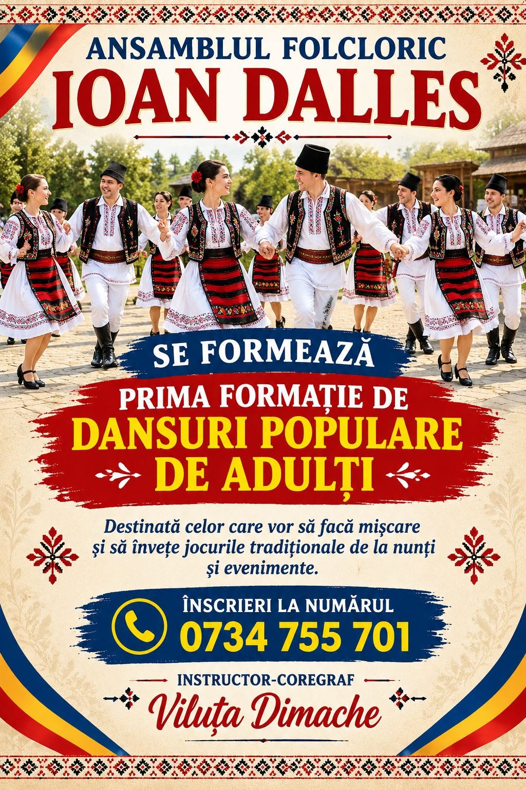 You are currently viewing Ansamblul „Ioan Dalles” formează prima grupă de dansuri populare pentru adulți, la Bucșani
