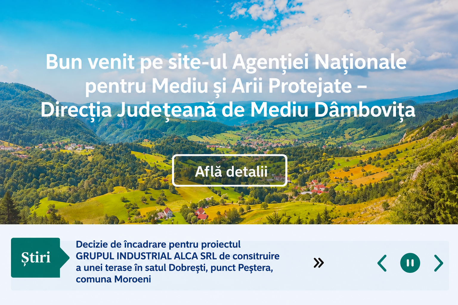 You are currently viewing Anunț de mediu – GRUPUL INDUSTRIAL ALCA SRL, decizie de încadrare pentru construirea unei terase în zona Peștera, Moroeni