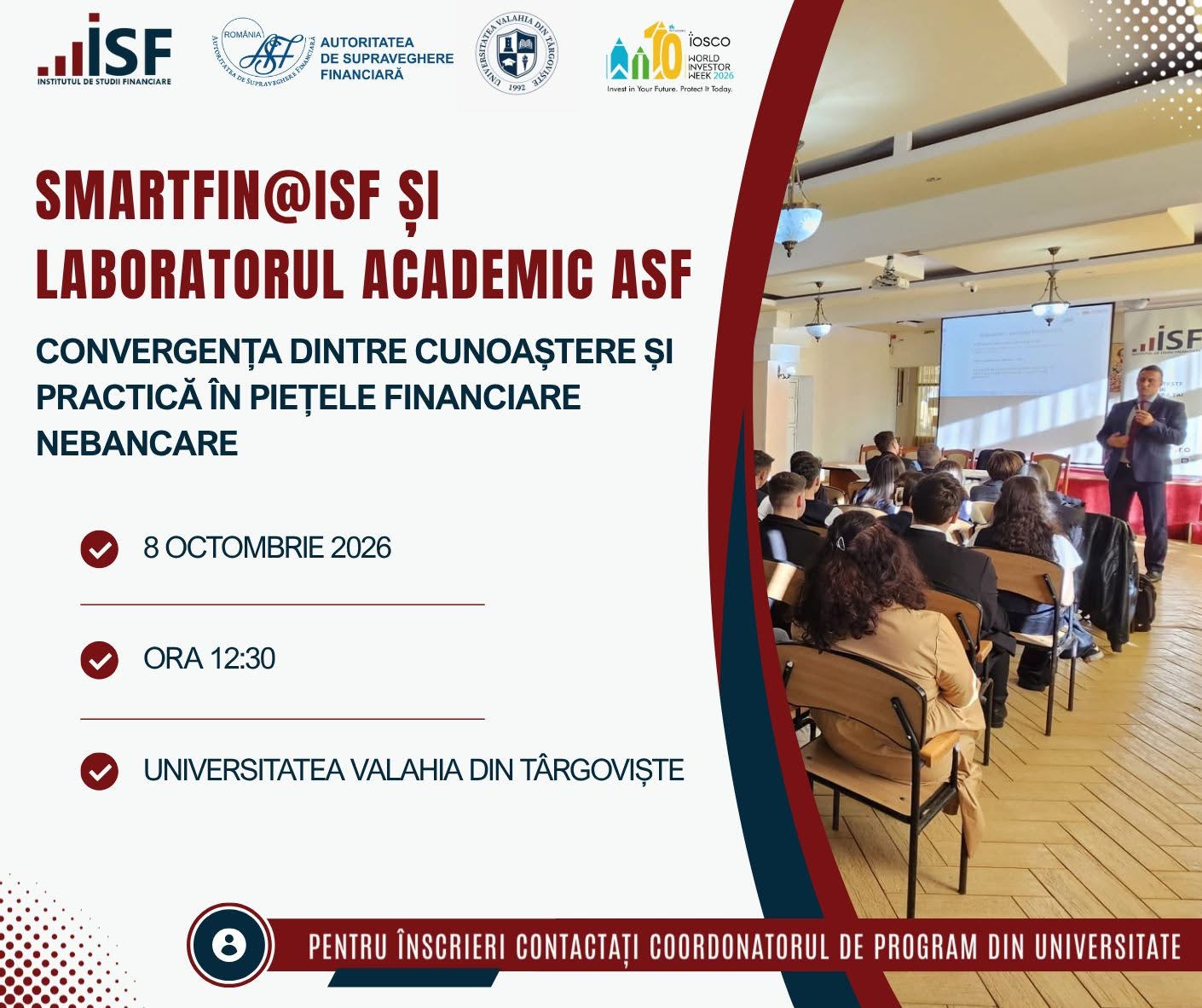 You are currently viewing Educație financiară pentru studenții Universității „Valahia”. Economisirea, investițiile și inteligența artificială, printre temele seminarului