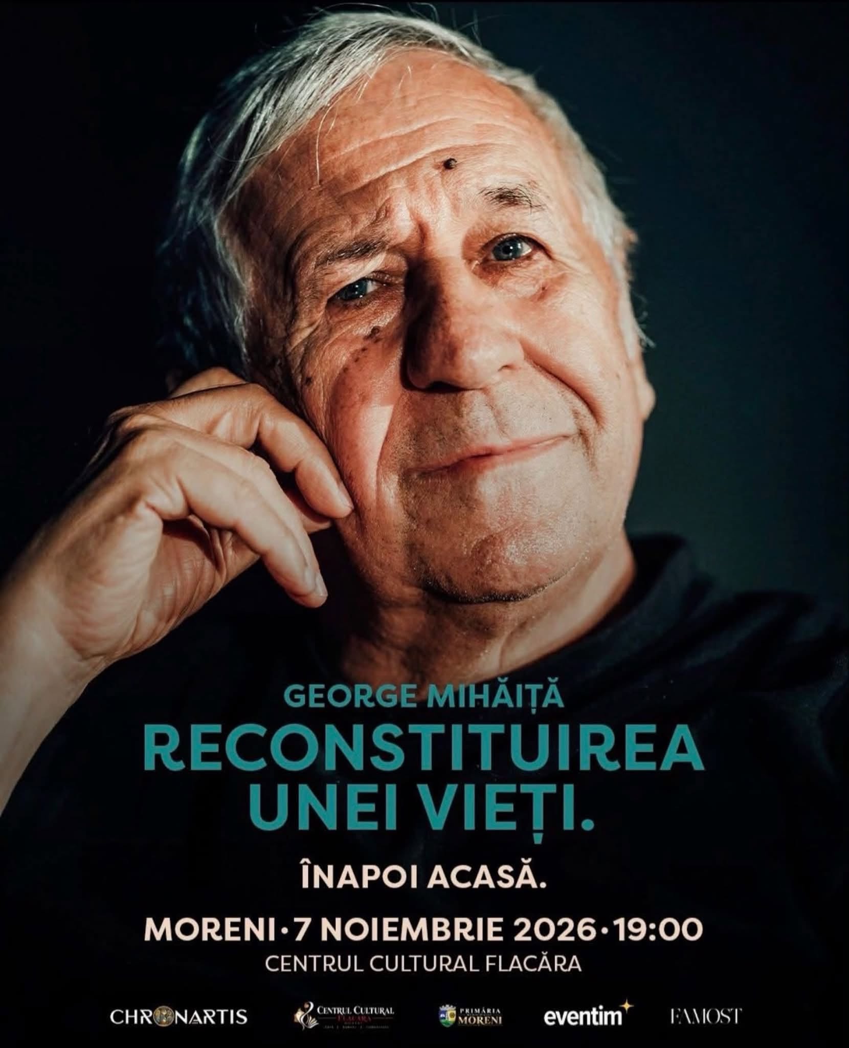 You are currently viewing George Mihăiță revine acasă, la Moreni, cu povestea propriei vieți. Un spectacol despre amintiri, teatru și oamenii care i-au marcat destinul