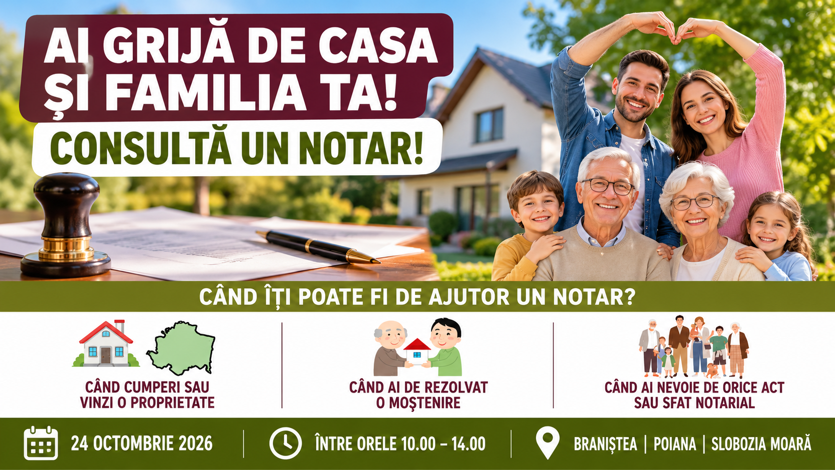You are currently viewing Caravana Notarială ajunge în trei localități din Dâmbovița. Consultații juridice gratuite pentru cetățeni, pe 24 octombrie
