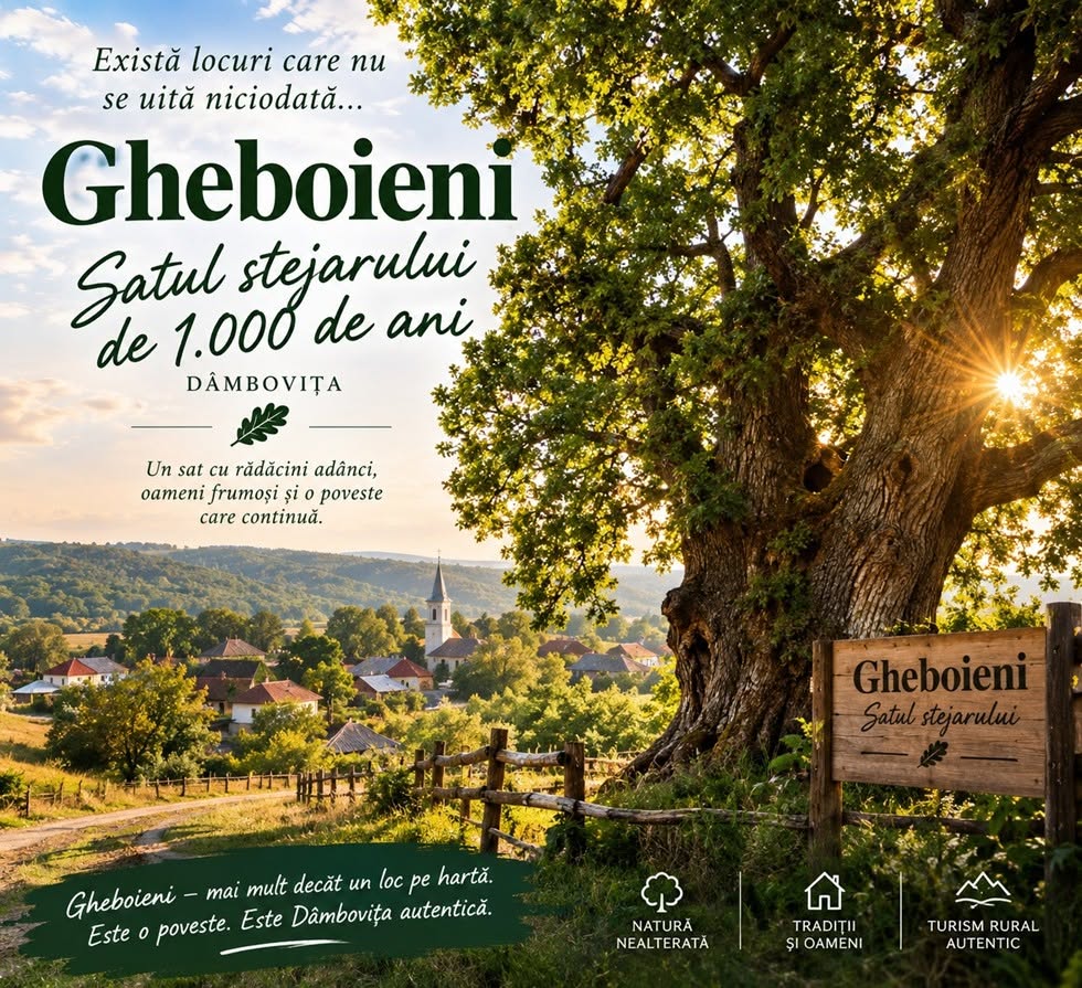 You are currently viewing „Stejarul de 1.000 de ani” de la Gheboieni, locul în care natura se întâlnește cu legenda. Un reper pentru turiștii care ajung pe Valea Dâmboviței