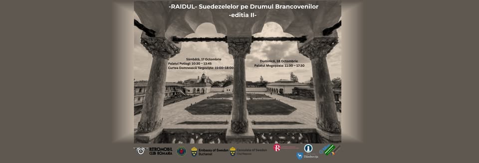 You are currently viewing Automobile suedeze de epocă, pe urmele Brâncovenilor! Caravana ajunge astăzi la Palatul Potlogi și la Turnul Chindiei din Târgoviște