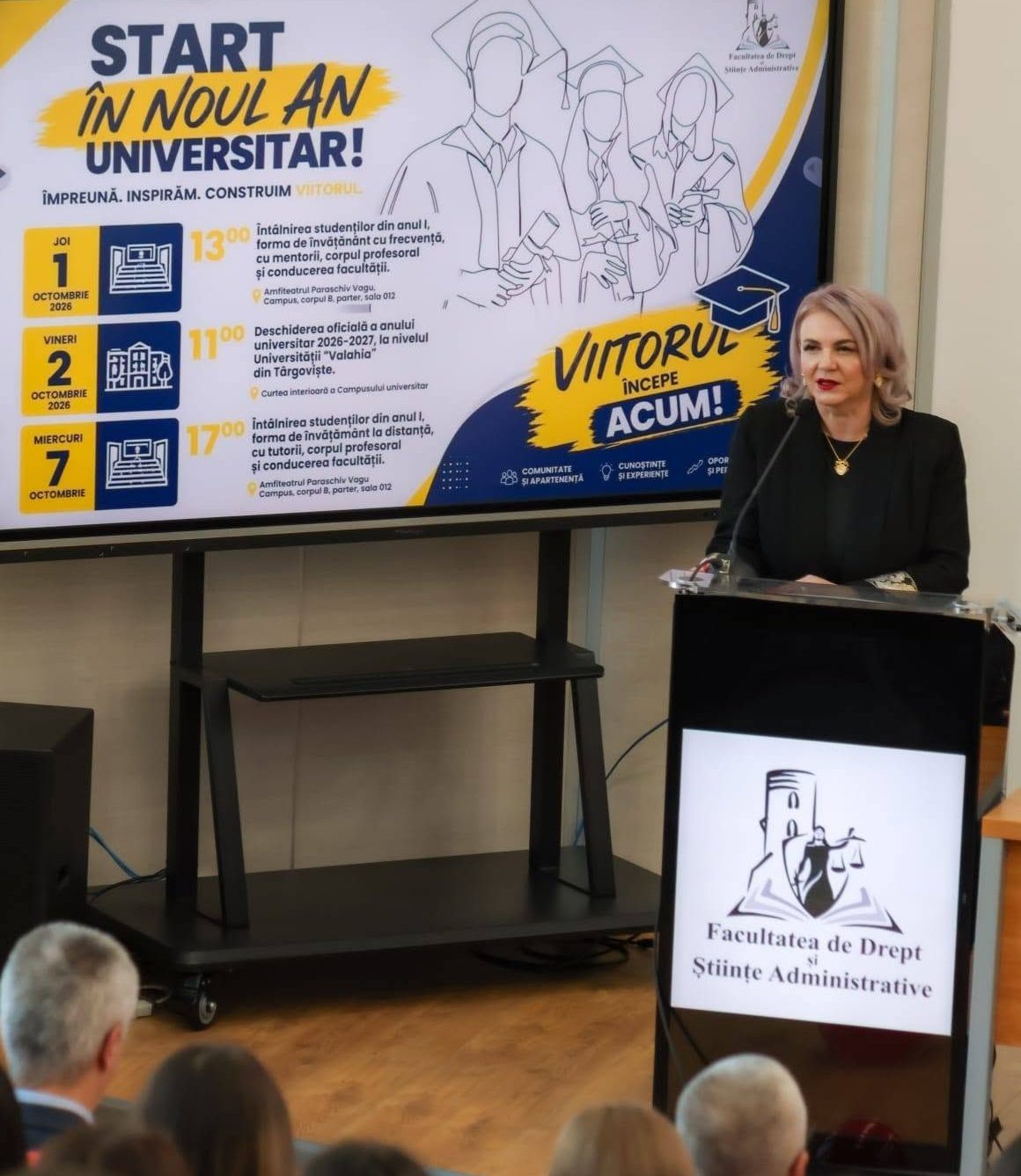 You are currently viewing Un nou început la Facultatea de Drept și Științe Administrative din Târgoviște. Mesaj pentru studenți la debutul anului universitar